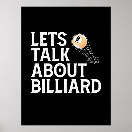 Billiardspeler | Laten we het hebben over Billiard Poster (Voorkant)
