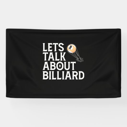 Billiardspeler | Laten we het hebben over Billiard Spandoek (Horizontaal)