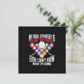 Billiardspeler | Mijn poolstrategie is zeer geheim Kaart (Staand voorkant)