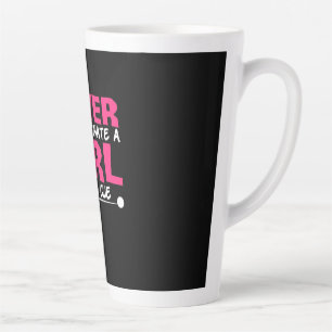 Billiardspeler Pool Biljart Meisje Met Een Keu Latte Mok