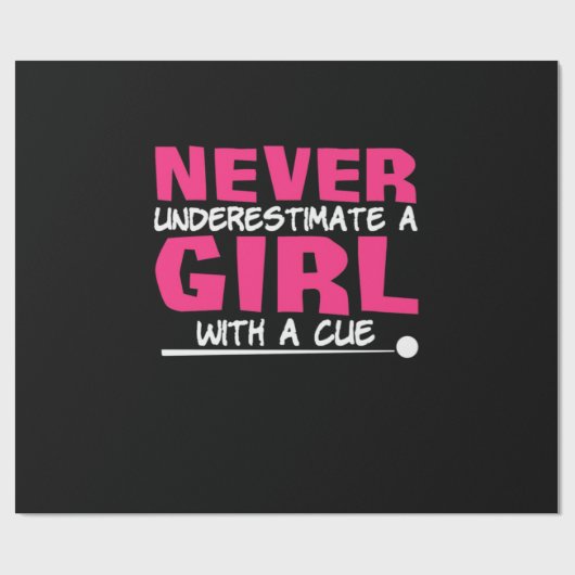 Billiardspeler | Pool Billiards Girl met ue Cadeaupapier (Vlak)