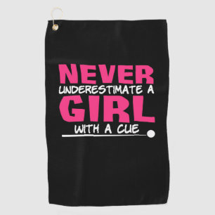 Billiardspeler   Pool Billiards Girl met ue Golfhanddoek