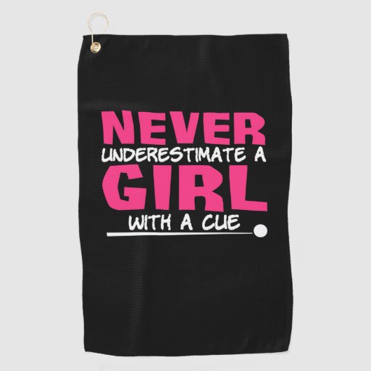 Billiardspeler | Pool Billiards Girl met ue Golfhanddoek (Voorkant)