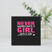 Billiardspeler | Pool Billiards Girl met ue Kaart (Staand voorkant)