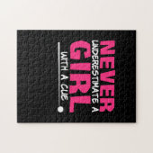 Billiardspeler | Pool Billiards Girl met ue Legpuzzel (Horizontaal)