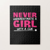 Billiardspeler | Pool Billiards Girl met ue Legpuzzel (Verticaal)