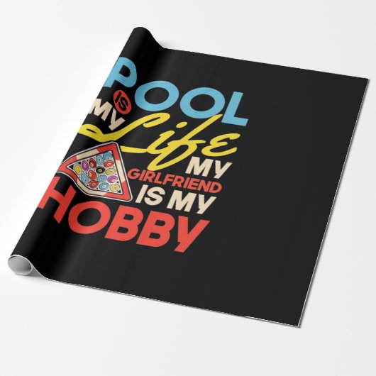 Billiardspeler | Pool Billiards is mijn leven Cadeaupapier (Uitgerold)