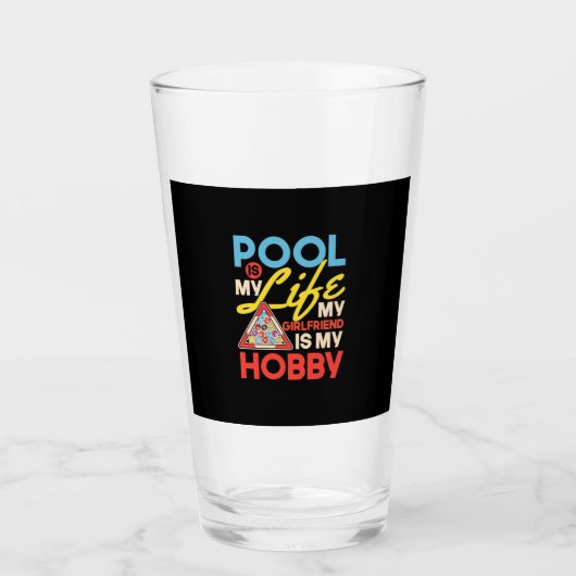 Billiardspeler | Pool Billiards is mijn leven Glas (Voorkant)