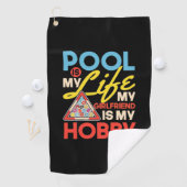 Billiardspeler | Pool Billiards is mijn leven Golfhanddoek (Insitu)