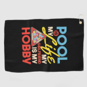 Billiardspeler | Pool Billiards is mijn leven Golfhanddoek (Horizontaal)