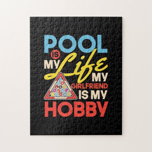 Billiardspeler | Pool Billiards is mijn leven Legpuzzel (Verticaal)