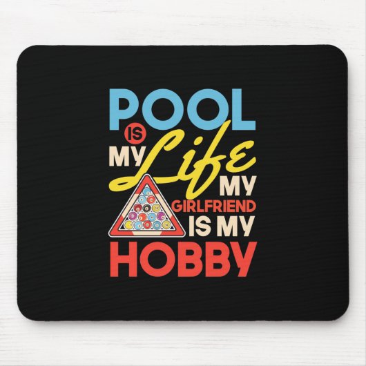 Billiardspeler | Pool Billiards is mijn leven Muismat (Voorkant)