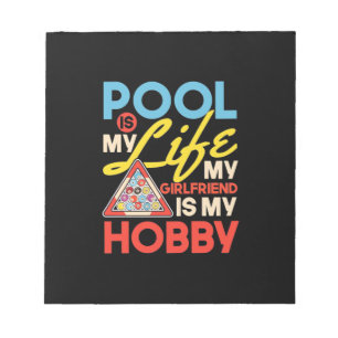 Billiardspeler   Pool Billiards is mijn leven Notitieblok