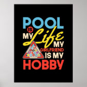 Billiardspeler | Pool Billiards is mijn leven Poster (Voorkant)