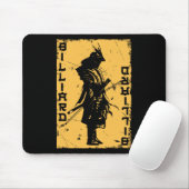 Billiardspeler Samurai Japan Warrior Snooker Poo Muismat (Met muis)