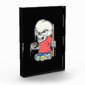Billiardspeler | Skull Billiard Player Fotoblokken (Links)