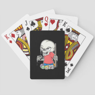 Billiardspeler   Skull Billiard Player Pokerkaarten