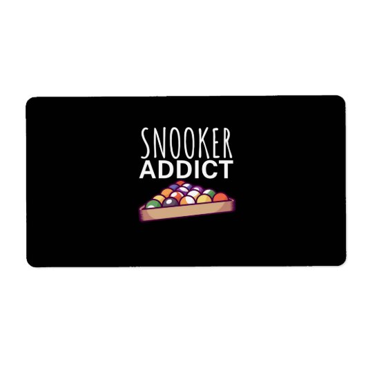 Billiardspeler | Snooker Addict Etiket (Voorkant)