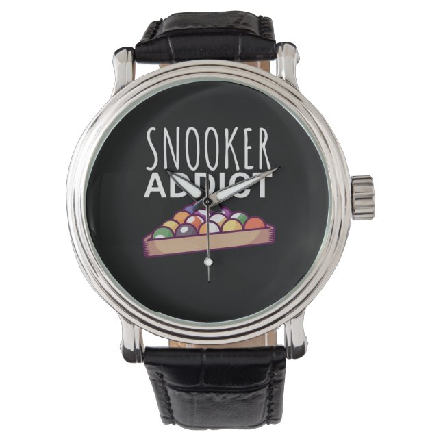 Billiardspeler | Snooker Addict Horloge (Voorkant)