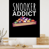 Billiardspeler | Snooker Addict Poster (Keuken)