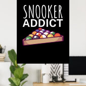 Billiardspeler | Snooker Addict Poster (Thuiskantoor)