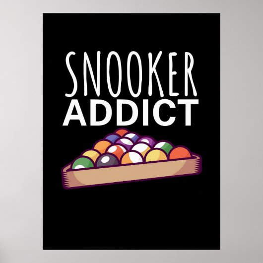 Billiardspeler | Snooker Addict Poster (Voorkant)