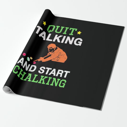Billiardspeler | Snooker Start Chalking Cadeaupapier (Uitgerold)
