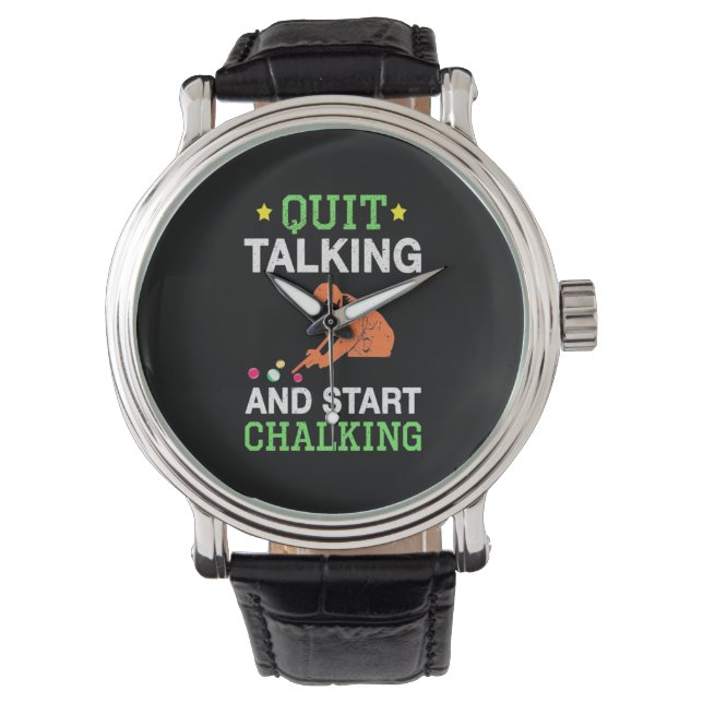 Billiardspeler | Snooker Start Chalking Horloge (Voorkant)