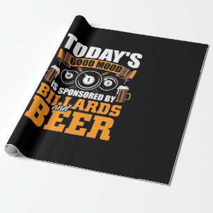 Billiardspeler   Tegenwoordig Biljarten en bier Cadeaupapier
