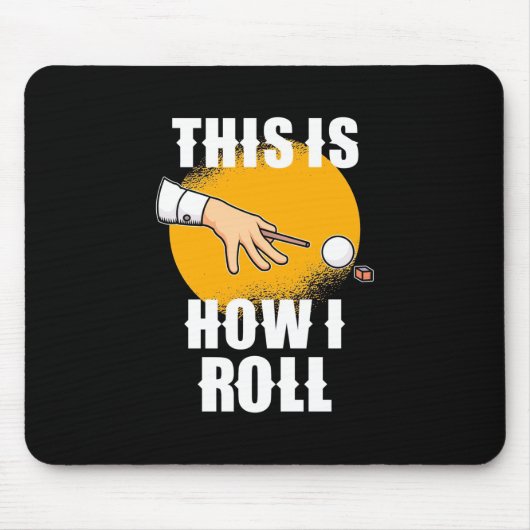 Billiardspeler | Zo werkt Snooker Roll Muismat (Voorkant)