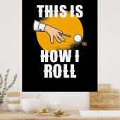 Billiardspeler | Zo werkt Snooker Roll Poster (Keuken)