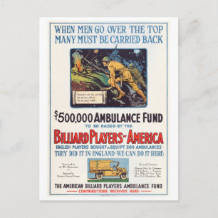 Billiardspelers uit Amerika Briefkaart