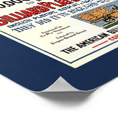 Billiardspelers van de Amerikaanse WW1-fondsenwerv Poster (Hoek)