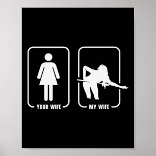 Billiardspool 8 Ball Snooker Vrouw Billiard Play Poster