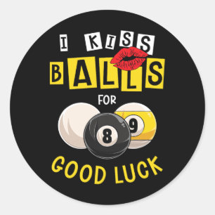 Billiardspool 8 Ball Snooker Vrouw Billiard Play Ronde Sticker