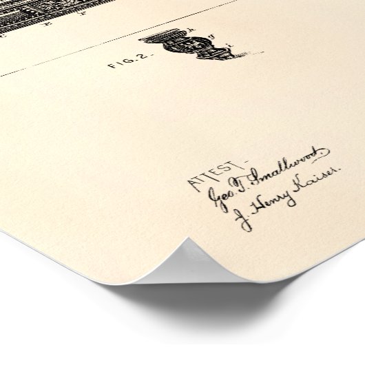 Billiardtabel 1884 Kunst voor octrooien - oude poo Poster (Hoek)