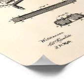 Billiardtafel 1887 Kunst van het octrooi - Oude Pe Poster (Hoek)