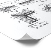 Billiardtafel 1897 Kunst octrooi - Witboek Poster (Hoek)