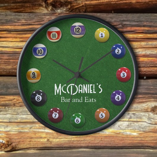 Billiardtafel Gepersonaliseerd Biljart Grote Klok