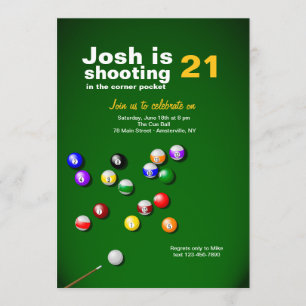 Billiarduitnodiging Kaart