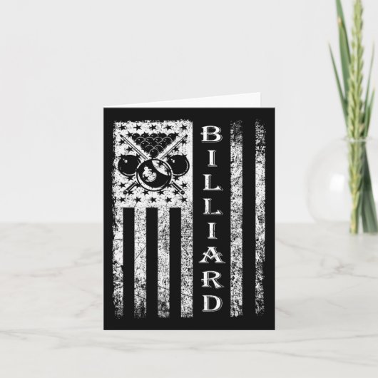 Billiardvlag - Vlag Billiards Outfit Billiard Pla Kaart (Voorkant)