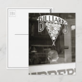 Billiardzaal, 1938 briefkaart (Voorkant / Achterkant)