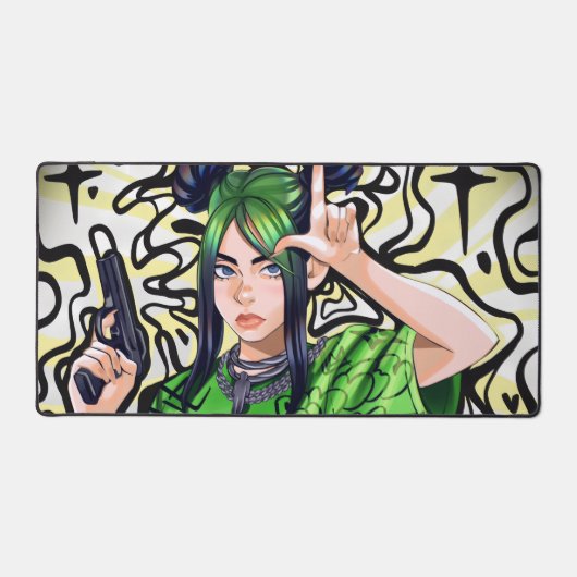 Billie Eilish – Urban Art Mouse Pad (Voorkant)