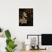 Billie Holiday Jazz Singer Poster (Thuiskantoor)