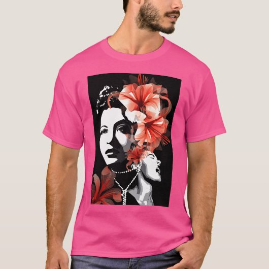 Billie Holiday Lady Day Poster T-shirt (Voorkant)