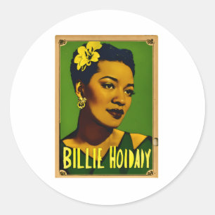 Billie Holiday Ronde Sticker