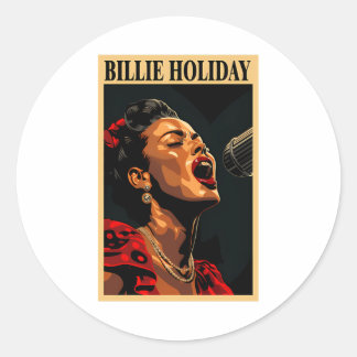 Billie Holiday Ronde Sticker