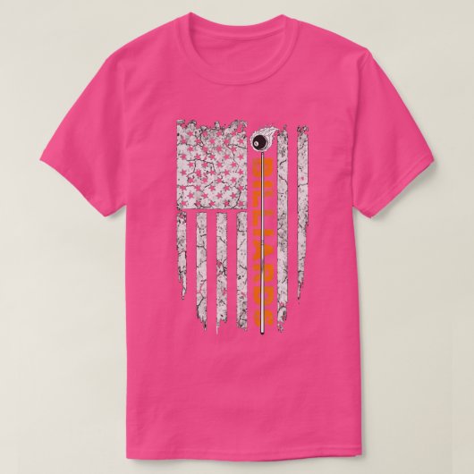 Billiete Amerikaanse vlag Billiard T-shirt (Design voorkant)
