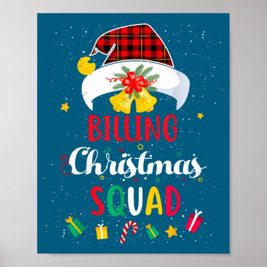 Billing Christmas Squad Santa Hat Billing Speciali Poster (Voorkant)