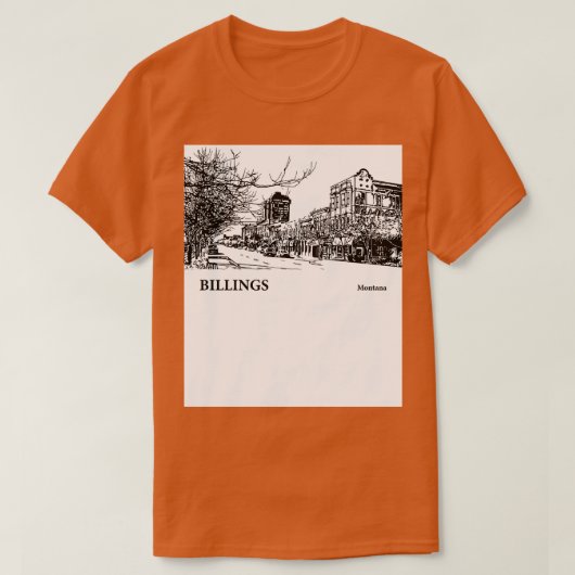 Billings Montana 1 T-shirt (Design voorkant)